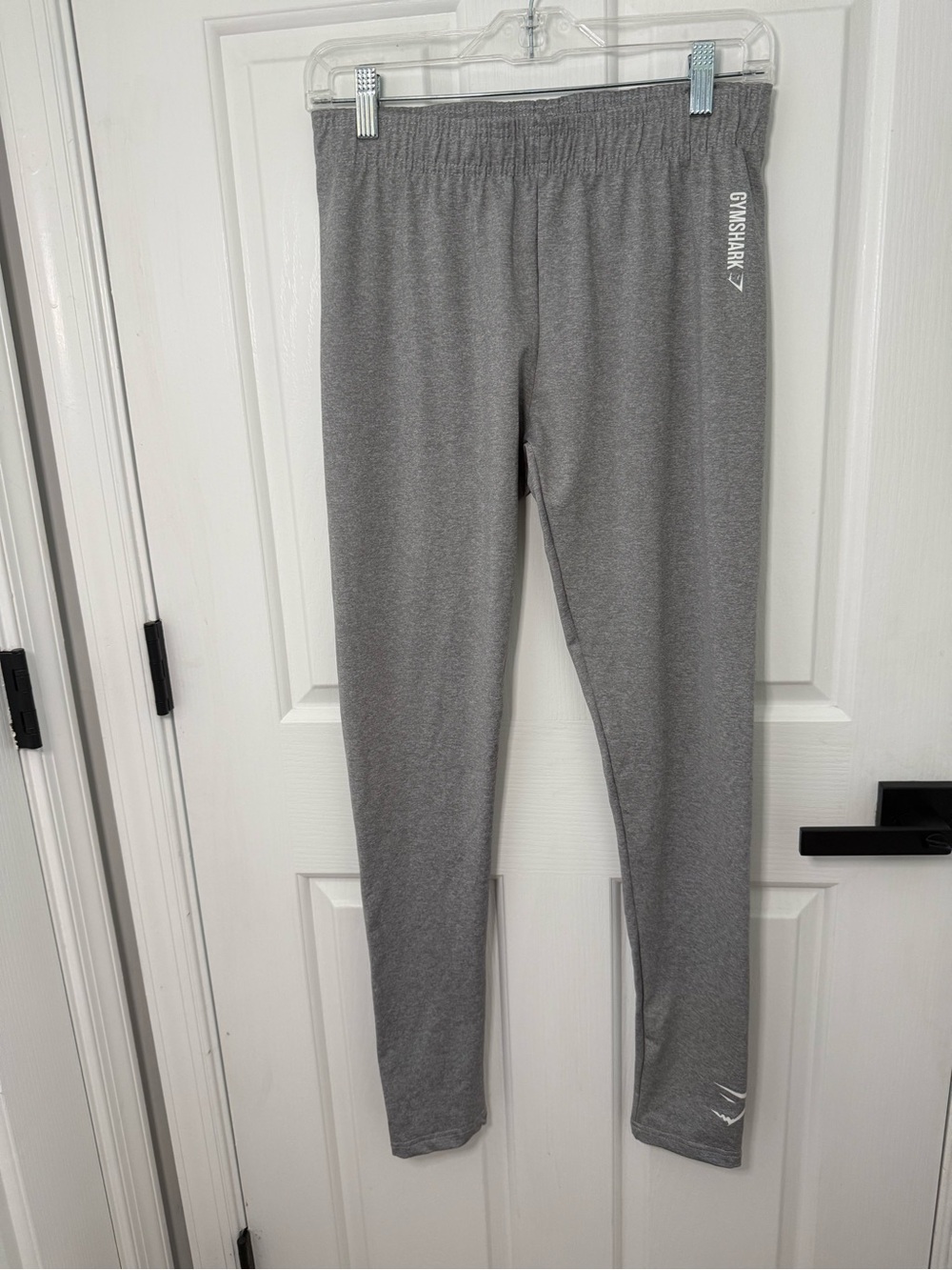 Gymshark Grey Performance Leggings with Subtle Logos